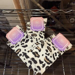 3- Pack Cheetah Print Crew Socks